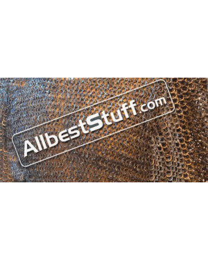 9 MM Full Flat Dome Riveted Chain Mail Sheet Medium